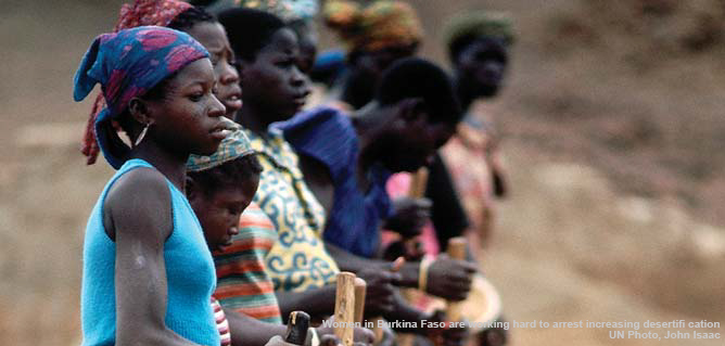 Women in Burkina Faso are working hard to arrest increasing desertifi cation
